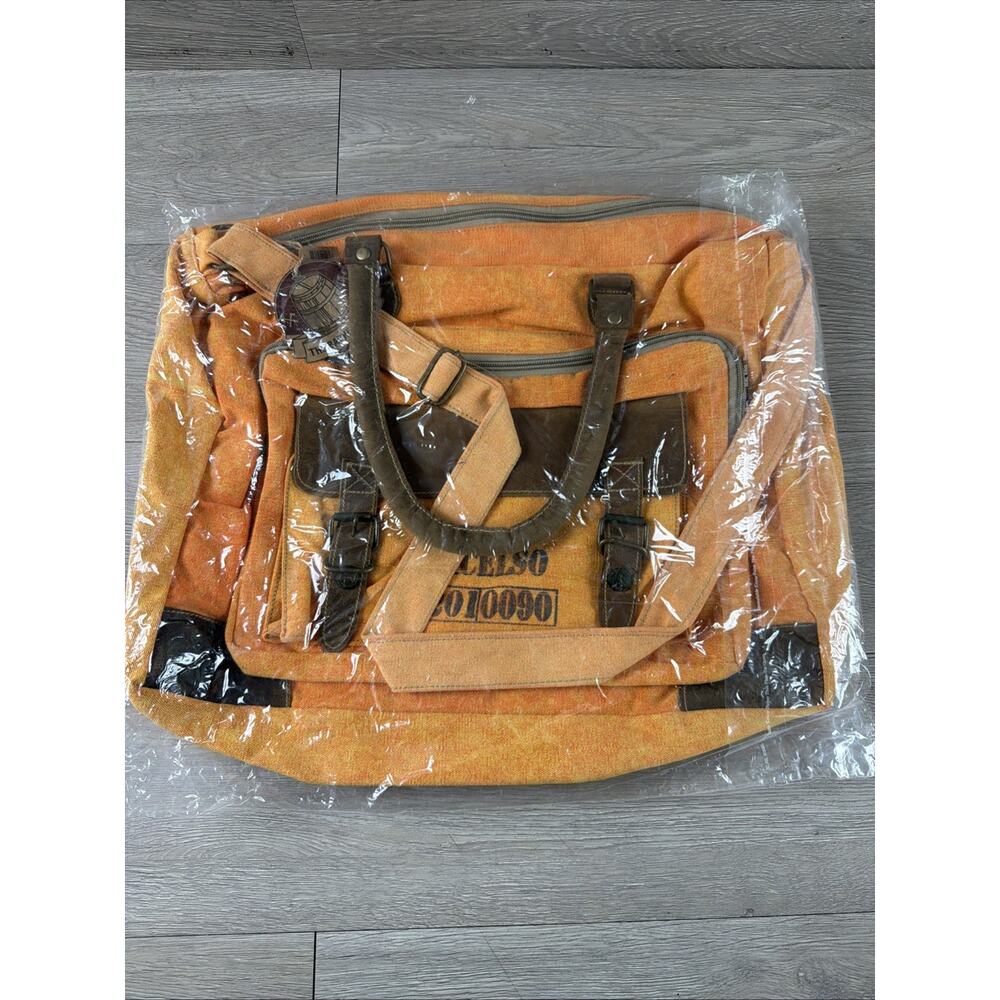 The Barrel Shack Elizabeth Messenger Bag Orange Brown Handmade Bag $290